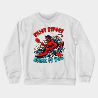 Kayaking devil Crewneck Sweatshirt